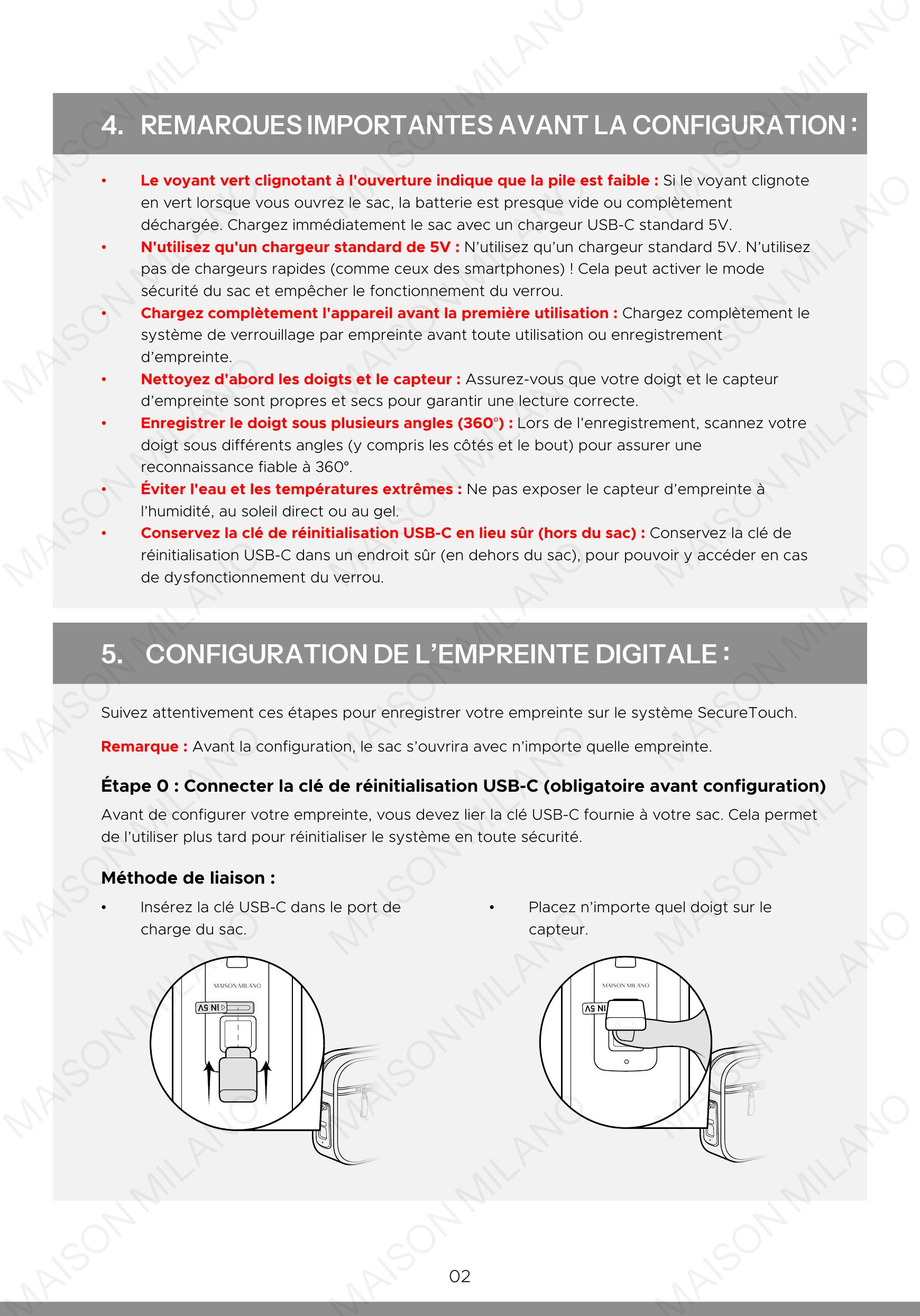 Page du manuel